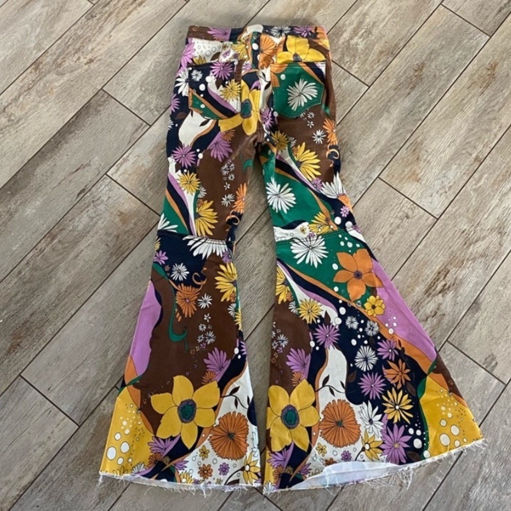 Free people Just float on by jeans in Psychedelic combo size 6 - Picture 7 of 16